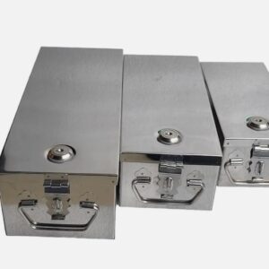 Locker Boxes Cash Box Lock with 2 Key pack of 3 Size 8 Inch 10 Inch 12 Inch (Complete Set)