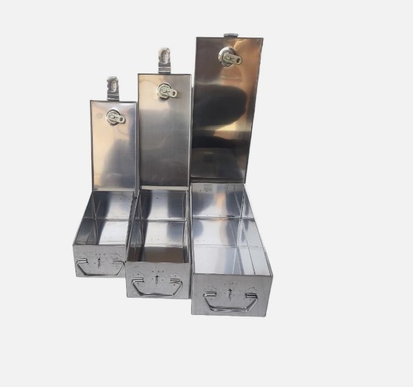 Locker Boxes Cash Box Lock with 2 Key pack of 3 Size 8 Inch 10 Inch 12 Inch (Complete Set)