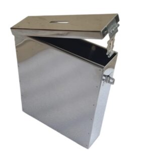 Coin Box/Piggy Bank/Donation/Suggestion Box/Antique Coin Bank Box Money Organiser/Coin Money Bank Piggy Bank Money Bank Stainless Steel Body Size- L-5.25 CM, W-18 CM, H-22 CM - Image 4